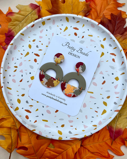 Leaf Pattern Fall Earrings-12