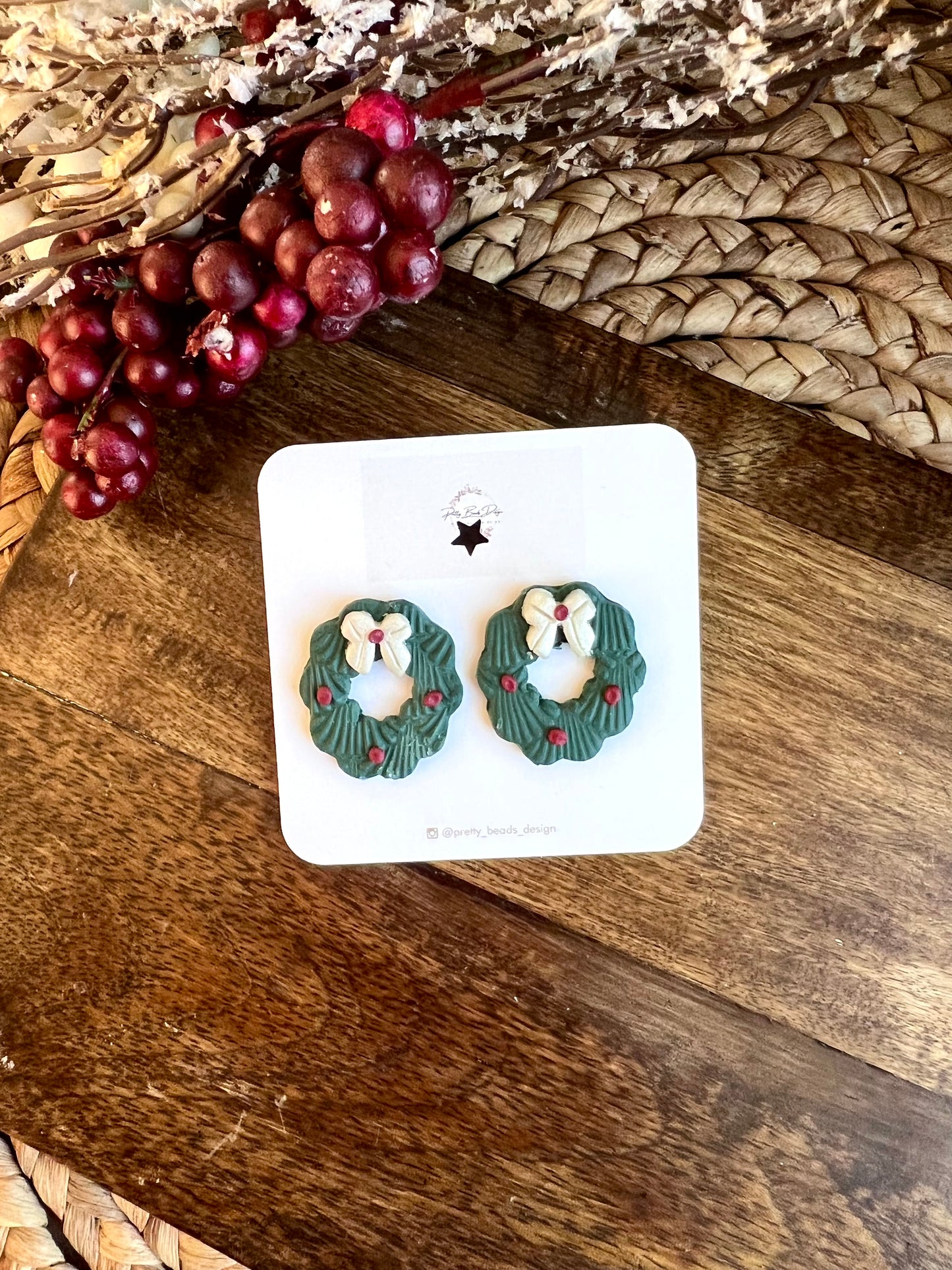 Christmas Wreath Studs