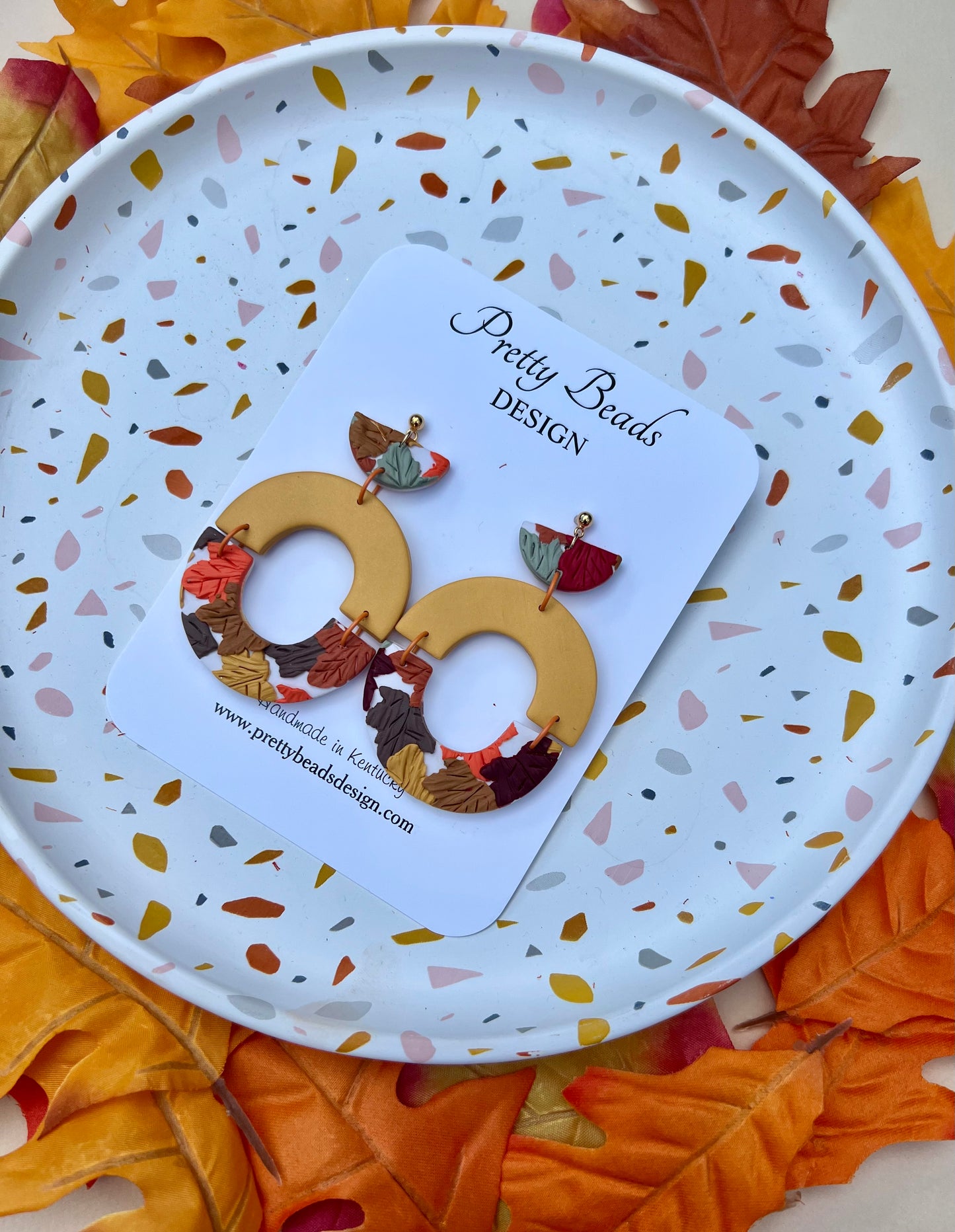 Leaf Patterns Fall Earrings-2