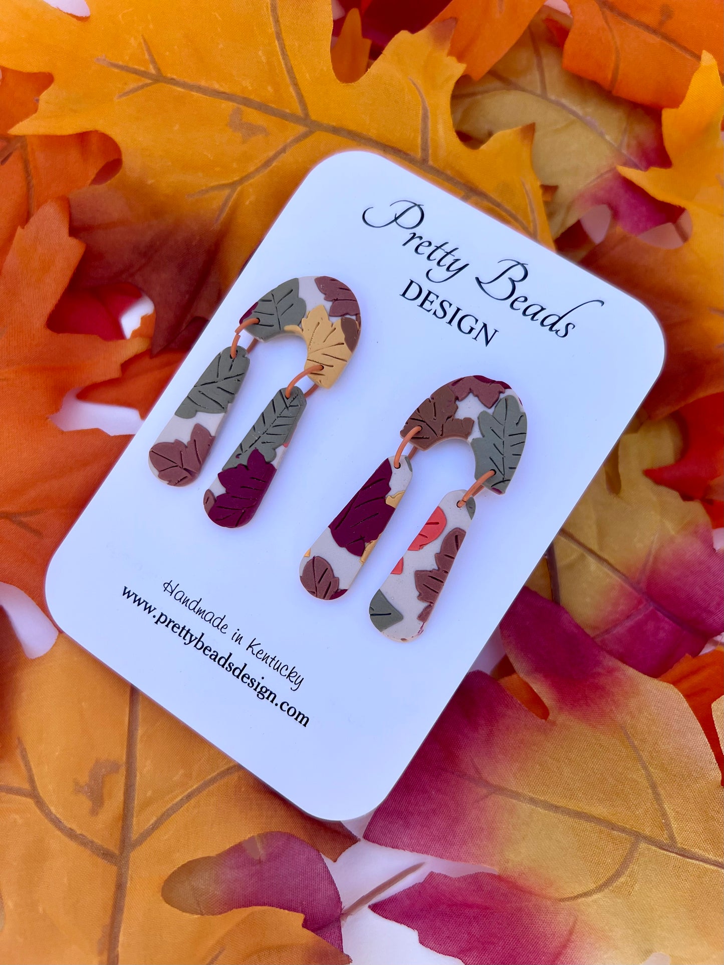 Leaf Pattern Fall Earrings-9